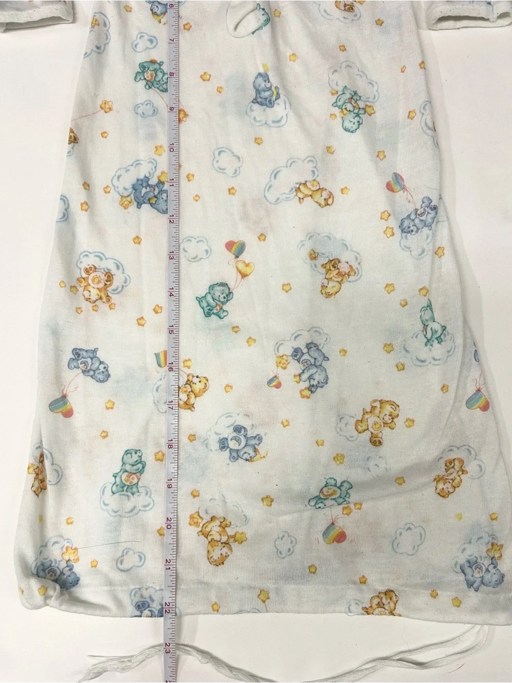 Care Bear - Vintage 1983 Infant Layette Gown - White Care Bear Print